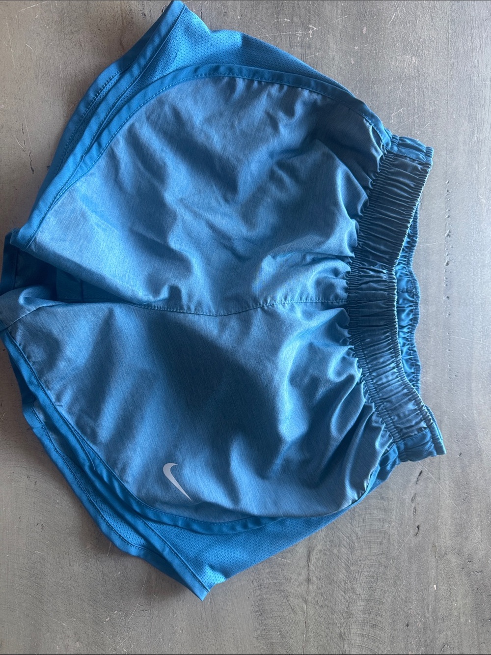 Nike Women Light Blue Running Shorts with Elastic Waist